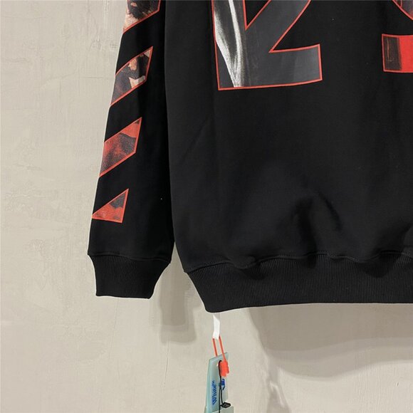 Off-White Skull Print Black Hooded Sweatshirt - Picture 8 of 9